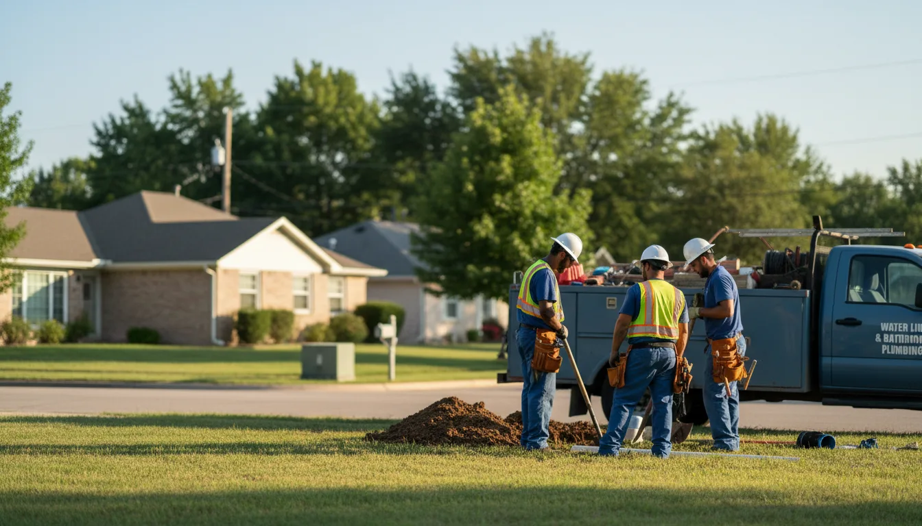 Residential water line and bathroom plumbing service in Loyal, WI